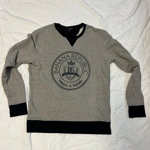 Banana Republic Grey Crewneck Sweater, Medium, Flawless